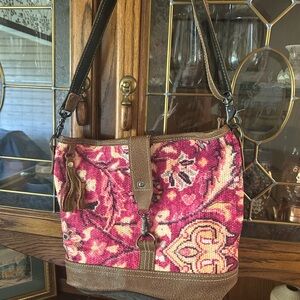 Stylish Pink and Brown Women's Bag